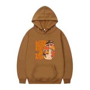 Mens Hoodies Suéter Cogumelo Lets Take A Trie Imprimir Hoodie Homens Mulheres Harajuku Oversized Outono Inverno Streetwear Meninos Meninas Pulôveres 230216