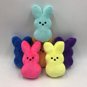 メーカー卸売15cm 6-カラーイースターウサギのぬいぐるみおもちゃホリデーデコレーション漫画人形の子供の贈り物