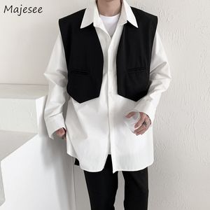 Gilet da uomo Uomo Moda Design bello Solido Tasca ritagliata Retro Senza maniche Primavera Allmatch Nero Streetwear Gotico Harajuku Trendy 230217