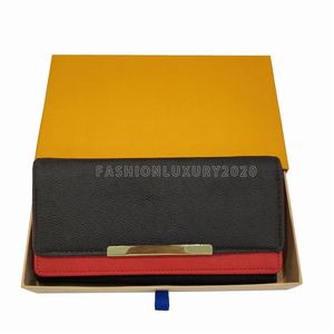 Borsa da donna di alta qualità Borsa lunga Portafoglio presbite Lady lunga piega Portafogli Porta carte Carta d'identità Portamonete multi colore Con B279J