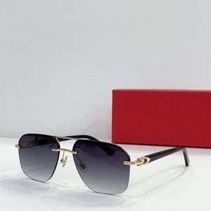 Funky okulary przeciwsłoneczne projektanci mężczyzn i kobiet Summer 0276 Style anty-Ultraviolet Retro Plate Metal Rectangle Brak klaczki Losowe pudełko