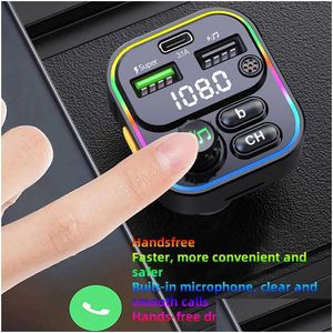 Carregador de carro mp3 player para acess￳rios para celular de telefone Hands Fun￧￣o Super Fast Charging 1224V Drop Deliver