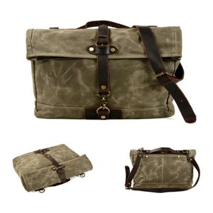 Tela cerata impermeabile Borsa da ciclismo retrò messenger casual moto da uomo borse a tracolla locomotiva da donna pacchetto laterale borsa povera278z