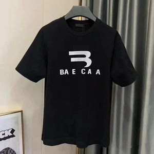 Nowy projektant męskich koszulek Paris Fashion Brand T Shirt Clothing BB Letter Rękaw Bawełniany Crewneck Spring Summer Tide Mężczyźni i kobiety Krótkie koszulki Krótkie koszulki