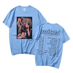 Camisetas masculinas camisetas de grife para homens mulheres mitski laurel inferno me enterrar no makeout creek gráfico camise