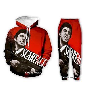 3D Print Scarface Art New Fashion Womens/Mens Unisex Housual Bluies and Spods Sport Suit