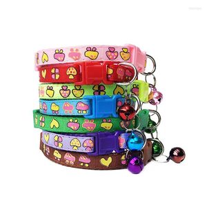 Dog Collars Fashion Pets Collar Cartoon Funny Mushroom Cute Bell Adjustable For Cats Puppy Pet Accessories