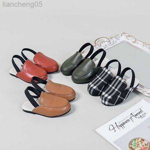 Slipper Autumn Kids Shoes Children Outdoor Slides Baby Girls Leather Slippers Toddler Boys Red Brand Flats Princess Dress Slides New W0217