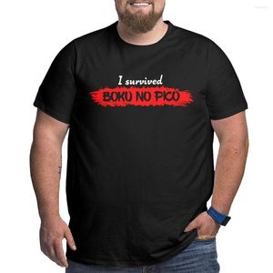 Men's T Shirts I Survived Boku No Pico Hero Academia Hentai Anime T-Shirt For Men Big Tall Tee Shirt Size 4XL 5XL 6XL Tops