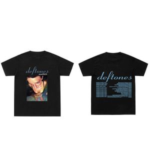 Мужские футболки Deftones Abour the Fur Tour Band Concert Concert Tshirt Mens Punk Hippie Tee Men Women Fashion Retro Grunge T Рубашки мужская уличная одежда J230217