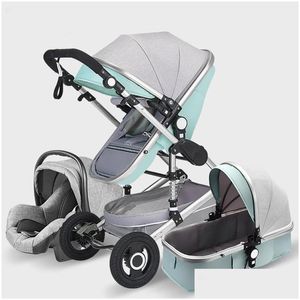 Passeggini# baby passeggino 3 in 1 autentico carrello portatile piega di pietra cornice in alluminio consegna goccia per bambini passeggini di maternità dhr1l q2404291