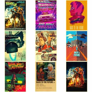 Classic Movie Vintage Metal Painting Posters Back To The Future Retro Wall Sticker Room Bar Cafe Decor Gift Print Art Tin Paintings 20x30cm Woo