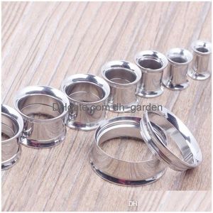 Plugs Tunnels F15 Mix 520Mm 72Pcs Stainless Steel Sier Ear Tunnel Body Jewelry Double Flare Flesh Internally Threaded Drop Dhgarden Dh7Qj