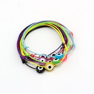 50pcs Novo olho maligno e mal o olho de bracelete sortuda linha de cera de pulseira artesanal Bulbacks de joalheria pulsera para amigo