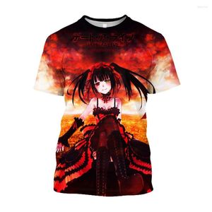 Herr t-skjortor jumeast 3d anime datum en live tryckt t-shirty sommar avslappnad kort ärm t-shirts för män tecknad ungdomlig vitalitet