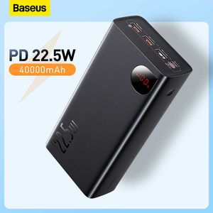 بنوك الطاقة المحمولة BASEUS POWER BANK 40000MAH PD 225W شحن سريع PowerBank 1000020000MAH شاحن بطارية محمول لجهاز iPhone 14 محمول J230217