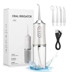 Toothbrush Oral Irrigator 4 Jets 3 Mode USB Rechargeable Water Flosser Portable Dental Water Jet Waterproof Irrigator Dental Teeth Cleaner 230217