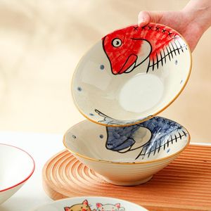 Ciotole Ciotola di ramen in ceramica in stile giapponese, grande creativo, stoviglie di manzo Ajisen, cappello commerciale, stoviglie per la casa