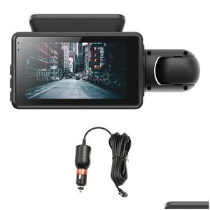 Samochód DVR DVR DVR DVR Aparat obiektyw FHD Dash kamera 1080p IPS SN SN Nocne widzenie monitorowanie monitorowania jazdy rejestrator dostawa mobilki moto dhflc