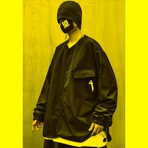 Herrjackor Men Techwear Jacket japanska streetwear mode grafiska rockar klädmedlemmar