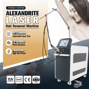 Professional 1064nm 755nm Alex ND YAG Laser Hårborttagningsenhet Ice Laser Titanium Depilator 4000W DCD -kylning