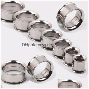 Plugs Tunnels F15 Mix 520Mm 144Pcs Stainless Steel Sier Ear Tunnel Body Jewelry Double Flare Flesh Internally Threaded Drop Dhgarden Dhyri