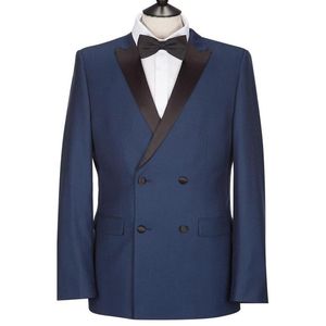 Ternos masculinos Blazers Men Breastted Double para o noivo de casamento Tuxedos Marinha de 2 peças Formal Business Mom