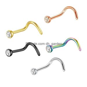 Nasenringe Ohrstecker Hoop L Form Edelstahl Schraube Knochen Nasenloch Körper Piercing Schmuck Für Frauen Männer Indien Pin Stud Drop De Dhgarden Dhroo