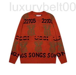 Kvinnors tr￶jor Male Womens Sweater Streetwear Luxury Designer Autumn Winter Women Casual Vintage Knit Clothes Full Letter Luxurious Senior 03gh