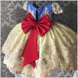 Auto DVR Mädchen Kleider Spitze Blume Mädchen Kleid Für Kleid Geburtstag Party Tutu Bogen Teenager Mädchen Kinder Kleidung 4 8 10 jahre Kinder Form Dhj5K