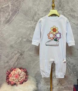 Rompers Baby Boys Girl Långärmad spädbarnskläder Jumpsuit Letter Mönster Tryck TODDLER Outfit Clothes Kids