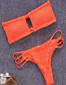 bikini fold seksowne solidne damskie trzypunktowe stroje kąpielowe bikini zestawy sportowe zestawy online