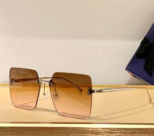 Rimlesss Kare Güneş Gözlüğü Kadınlar Gül Altın/Kahverengi Gradyan Güneş Gözlüğü Tasarımcıları Gözlükler Sunnies Sunnies Gölgeler Occhiali da Sole UV400 Koruma Gözlük Kutu