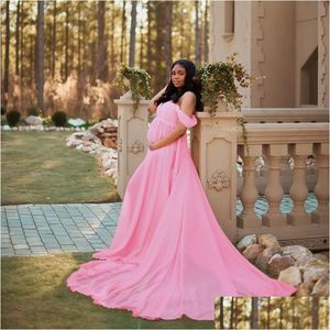 Car Dvr Maternity Dresses Women Cotton For Po Shoot Y Ladies S Dress Pography Props Off Shoder Maxi Long Drop Delivery Baby Kids Suppl Dhdhg