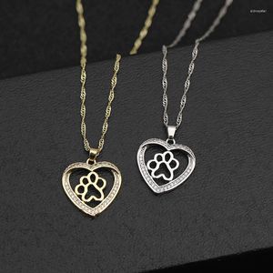 Collane a ciondolo zhijia top marchio collana femmina forma a forma di cuore regali di gioielli con stampa animale