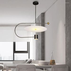 Lampy wiszące nowoczesne proste biuro restauracji żyrandol kreatywny linia mody sypialnia studium salonu LED LED LED