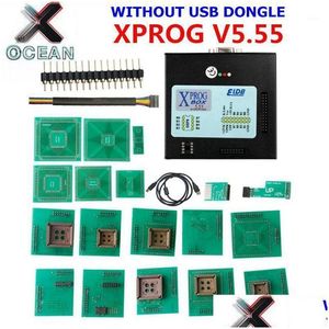 Araba DVR Kod Okuyucuları Tarama Araçları XPROG V5.55 M ECU Programcı 5.55 USB Dongle Box V5. 55 CAS4 DHY2O için 55 Yonga Tuning Kiti