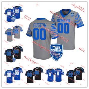 Custom Stitched Memphis Tigers Football Jersey Tony Pollard Riley Patterson Darrell Henderson Chris Claybrooks Jake Elliott JJ. Russell Memphis Jerseys Mens Youth