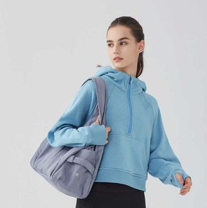 Sportsrock kvinnors halv dragkedja hoodie tröja Lossa mångsidig casual baseball kostym Rinnande fitness Yoga Gym Kläderjacka Topprörelse Current2024