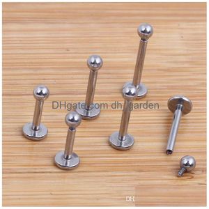 Labret-Lippenpiercing-Schmuckset mit 60 Tragus-Helix-Top-Ohr-Labret-Stäben, Ohrstecker, 1,2 mm, 2,5 mm, Kugel 6/8/10 mm, Körpertropfenlieferung Dhgarden Dhljc