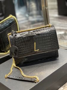 豪華な女性バッグハンドバッグファッションクロスボディ本革のワニパターン高品質のチェーンショルダーバッグメッセンジャークラッチクロスボディデザイナーハンドバッグ財布