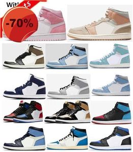 Sandals 1s Mid Digital Pink Milan Light Smoke Grey Basketball Shoes Men 1 TS Fragment Turbo Green Japan Midnight Navy UNC To Chicago Gold Top 3 Gold..11