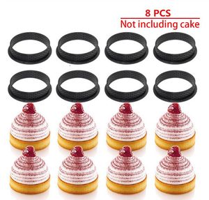 Formy do pieczenia 8pcs okrągłe kształt ciasto forma Mousse Circle Decorating Narzędzie francuski deser