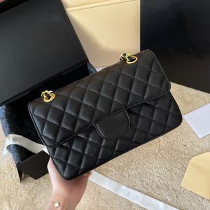 23cm Lüks Tasarımcı Çanta Crossbody Bag C Çanta Çanta Kadın Omuz Çantası Gerçek Deri Çantalar Elmas Kafes Markası CF Serisi Zincir Çantası Eğik Hobo Tote Çanta Çanta Cüzdan