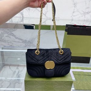 velvet Marmont Chain Shoulder Bag Designer Women Crossbody Messenger Bags Classic Flap Handbag