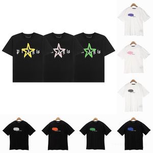 Tshirt 여름 남성 여성 디자이너 T 셔츠 손바닥 덩어리 럭스 럭스 레터 코튼 티셔츠 의류 폴로 짧은 슬리브 하이 1 품질 의류 티