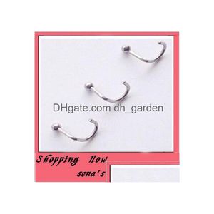 Nose Rings Studs 18 Gauge Stud With Ball Ring Body Jewelry Piercing Drop Delivery Dhgarden Dhwjc