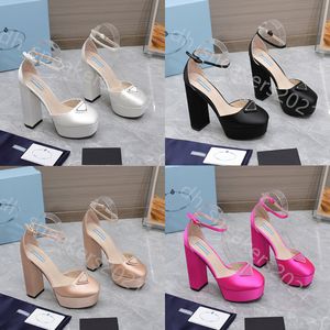 Top Luxury Dress Shoes 12.5cm High-heeled Leather Pumps black white pink slingback Wedding Sandal Fashion women Designer heels party Sandals With Box size 35-41