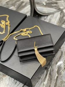 Top Kate Tassel Chain Bag Ladies Handbag Flap Envelope Messenger Messenger Bag Wallet Ladies Brand Luxury Designer Handv￤skor Kvinnor Wallet 01