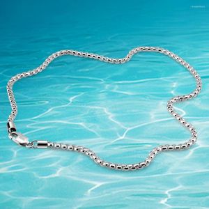 Chains Rope Chain 925 Sterling Silver Necklaces For Women Men Box Chopin Necklace Fashion Jewelry 3MM Daily Wear Statement USENSET